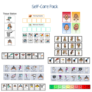Visual resource pack for self care by Child Development & Behaviour Specialists. Available in downloadable or ready-made